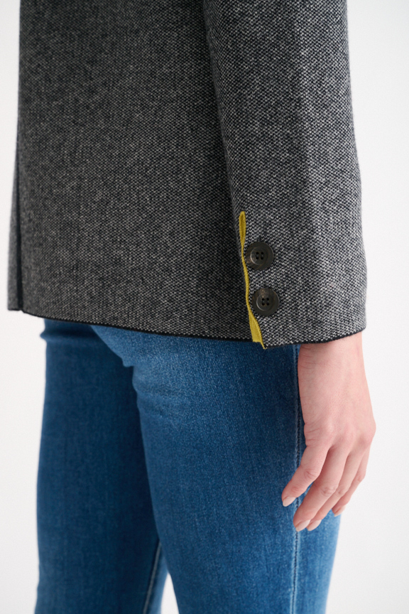 Tweed Notch Collar Cardigan - Kinross Cashmere