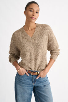 Sequin Marl Easy Vee - Kinross Cashmere