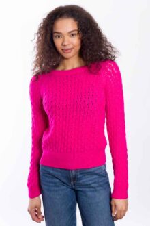 Lofty Bobble Raglan Crew