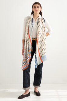 Resort Ready Geo Scarf - Navy