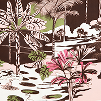 Tropical Paradise Square Scarf - Plume