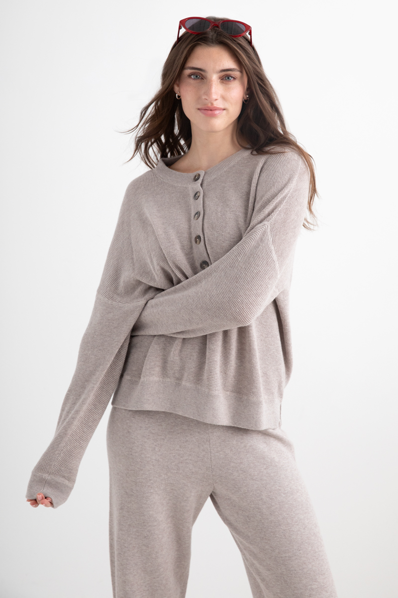 Easy Thermal Button Henley