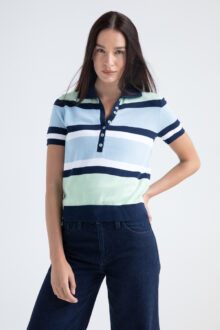 Short Slv Stripe Polo