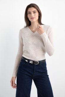 Floral Embroidered Vee
