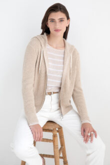 Lurex Thermal Zip Hoodie