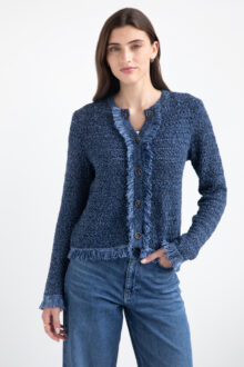 Textured Fringe Cardigan