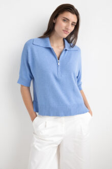 Short Slv Half Zip Pullover