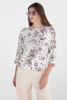 Spotted Animal Print Dolman