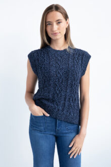 Cotton Slub Cable Vest