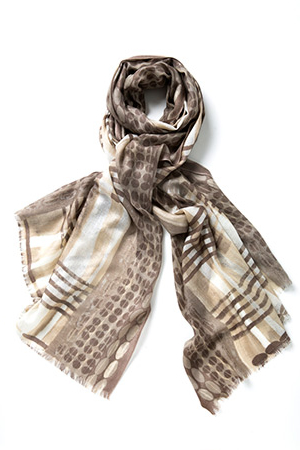 Kinross Cashmere | Seaside Batik Print Scarf