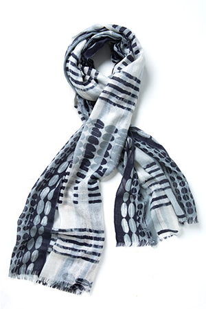 Kinross Cashmere | Seaside Batik Print Scarf