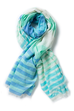 Kinross Cashmere | Cabana Stripe Yarn Dye Scarf