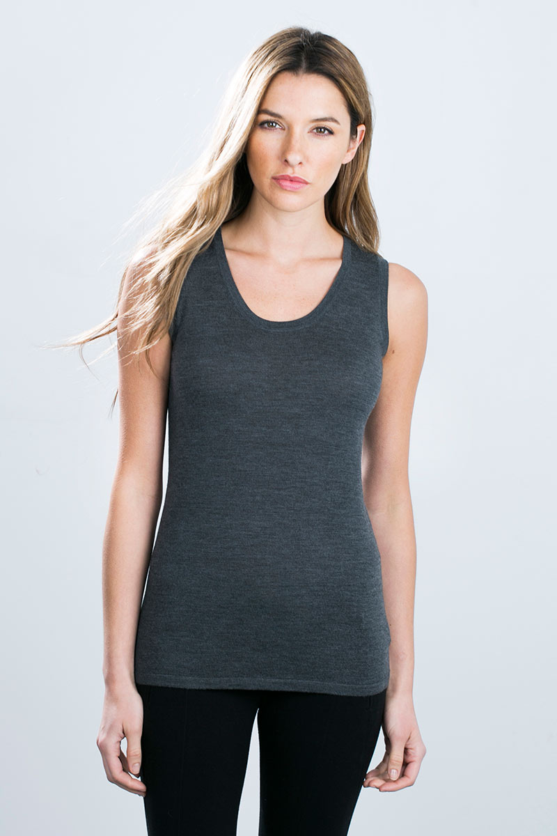 Kinross Cashmere | Merino Wool/Silk Tank