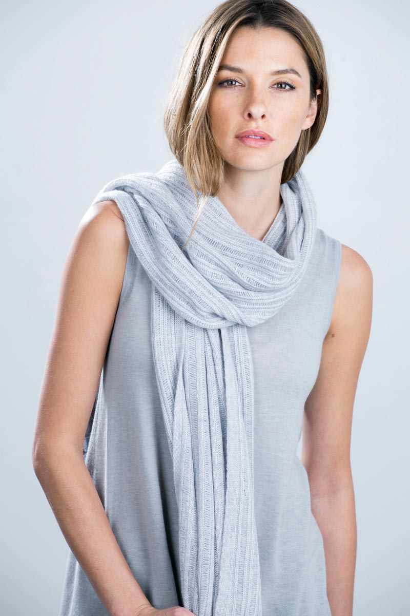 Kinross Cashmere | Open Stitch Scarf