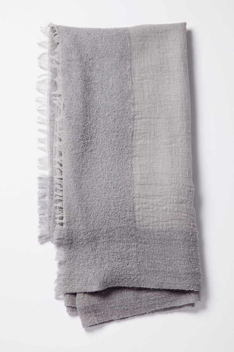 Kinross Cashmere | Oversized Chenille Border Scarf