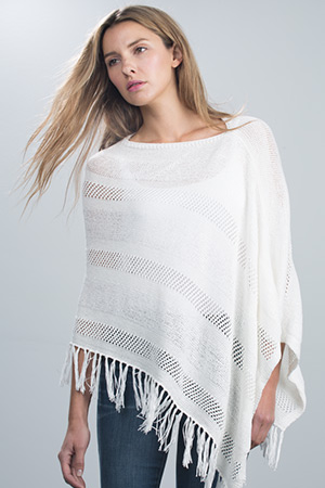 Kinross Cashmere | Spring 2015 | Fringed Poncho