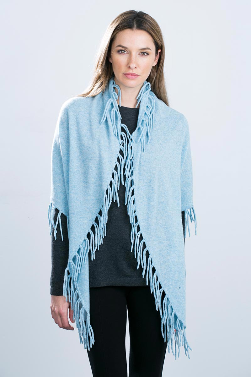 Kinross Cashmere | Fringed Fish Eye Wrap