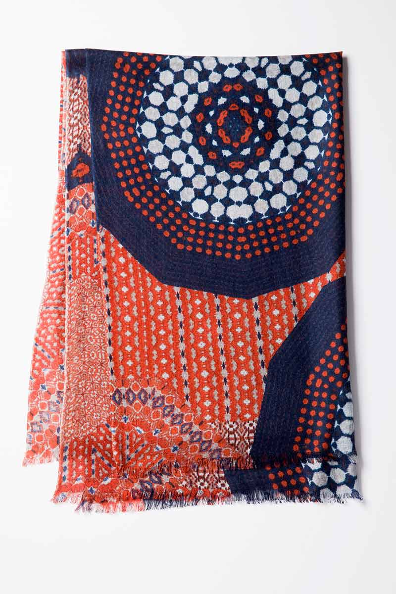 Kinross Cashmere | Paris Patchwork Print Scarf