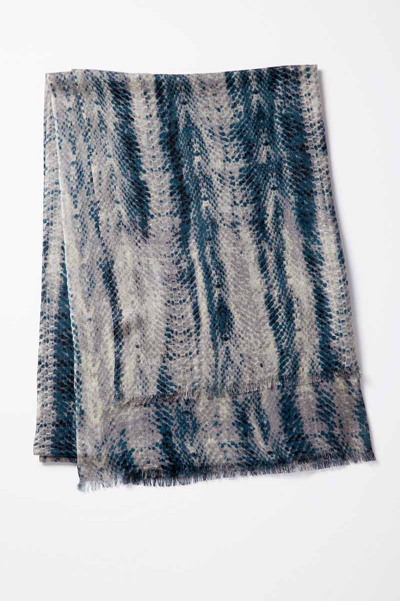 Kinross Cashmere | Python Print Scarf