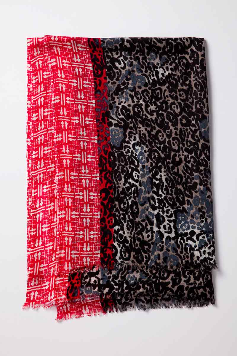 Kinross Cashmere | Leopard Geo Print Scarf