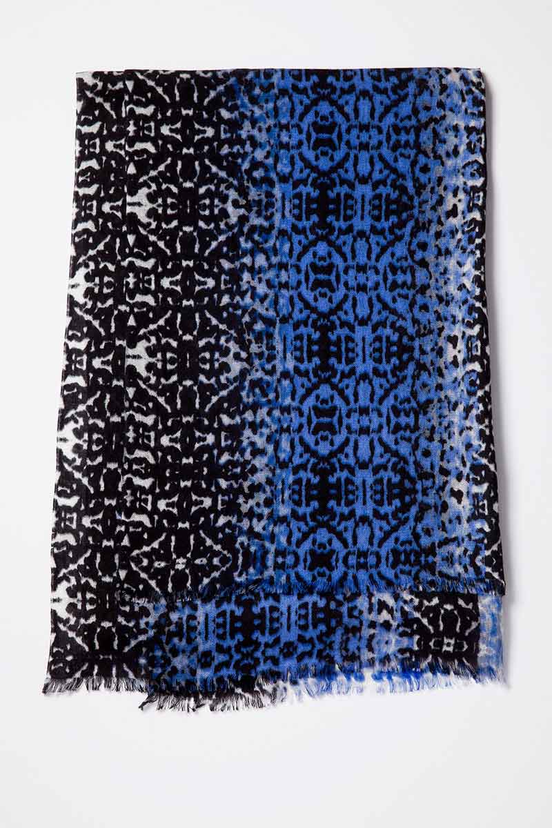 Kinross Cashmere | Ombre Ikat Print Scarf