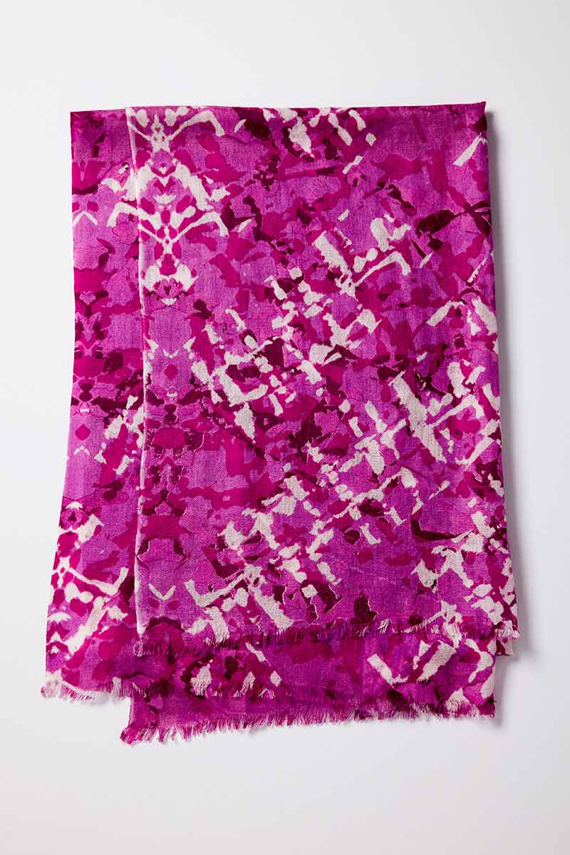 Kinross Cashmere | Batik Print Scarf