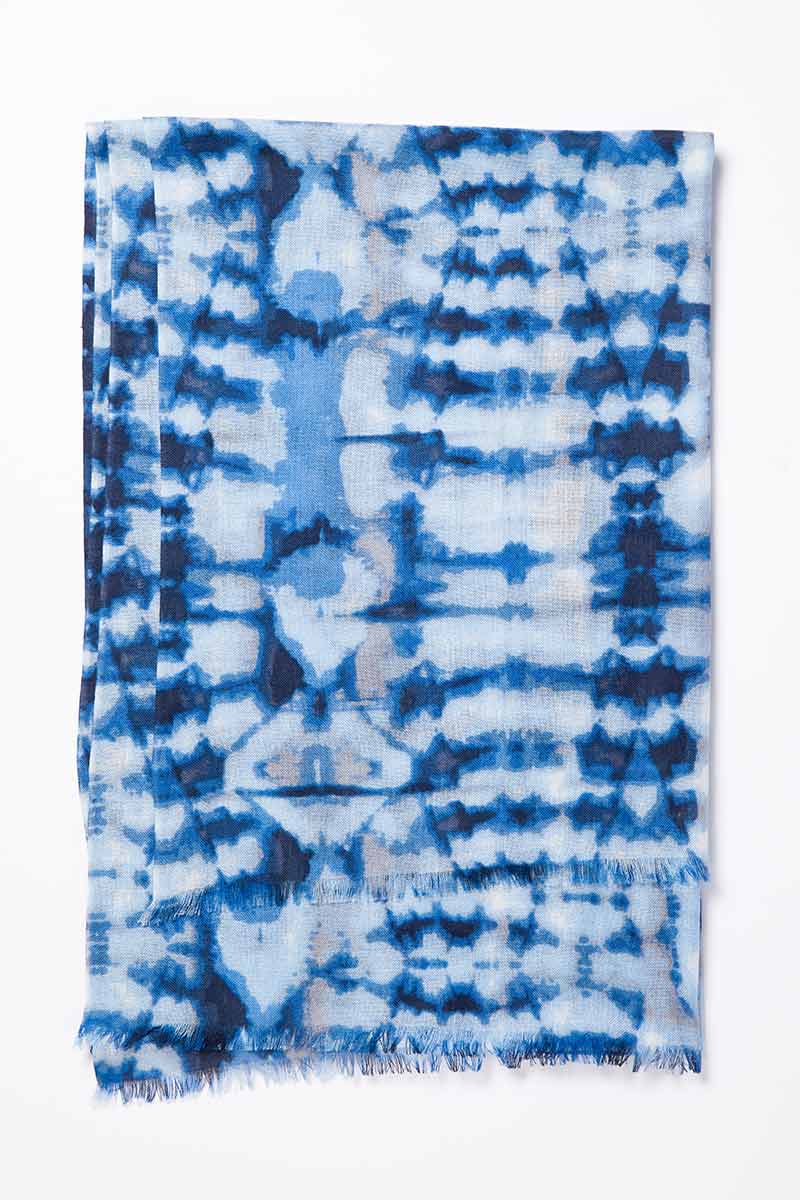 Kinross Cashmere | Resort 2015 | Baja Batik Print Scarf