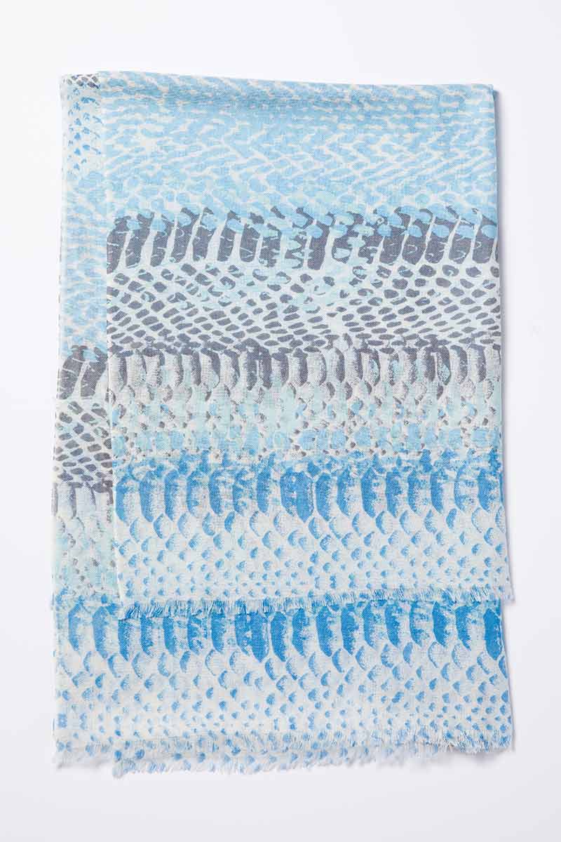 Kinross Cashmere | Resort 2015 Accessories | Surfsong Printed Scarf