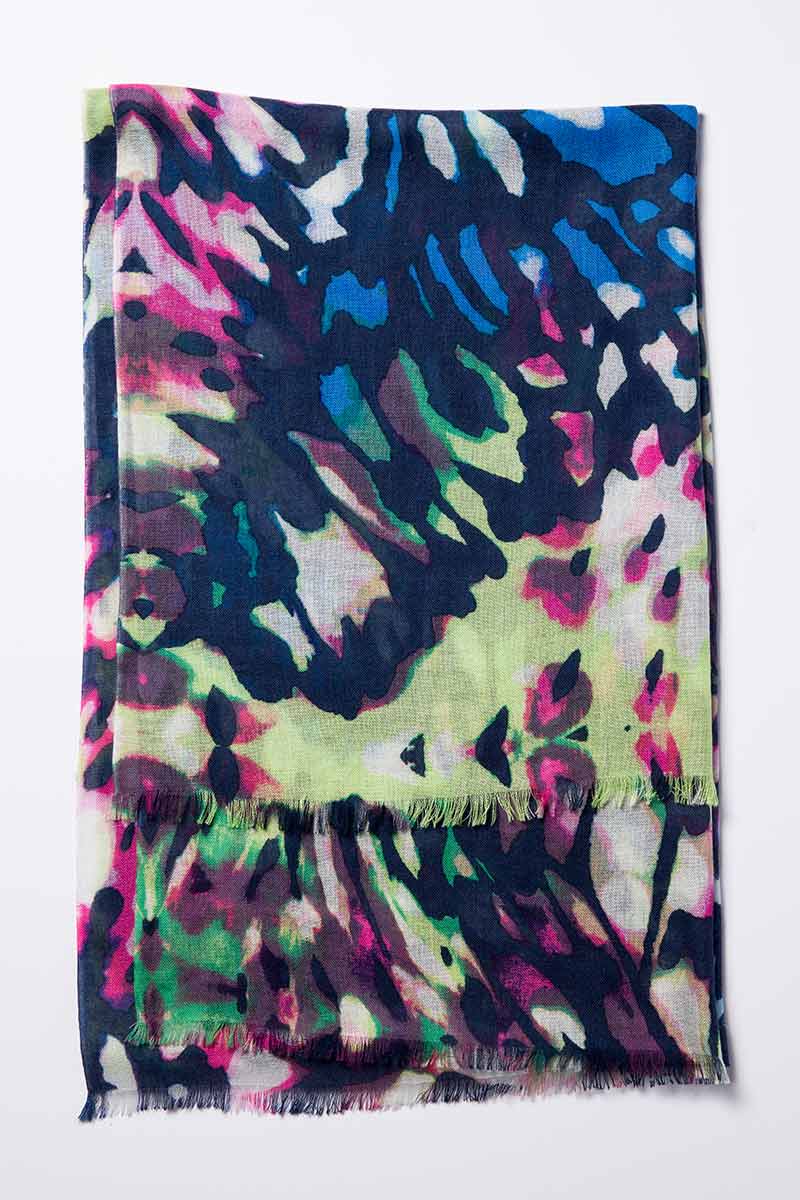 Kinross Cashmere | Resort 2015 | Mariposa Print Scarf