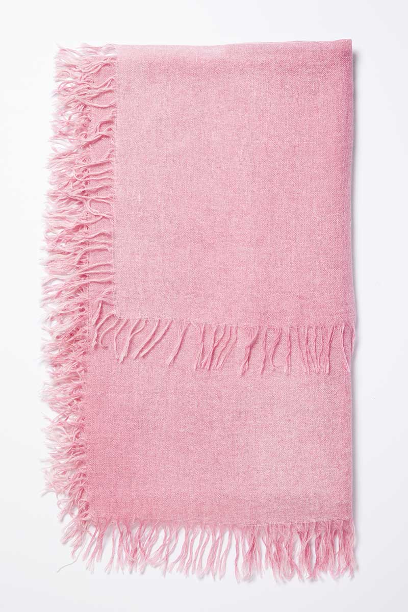 Kinross Cashmere | Resort 2015 | Ombre Spray Print Scarf Peony