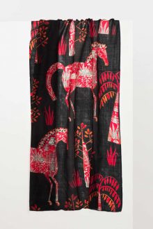 Folkloric Horse Print Scarf Kinross Cashmere