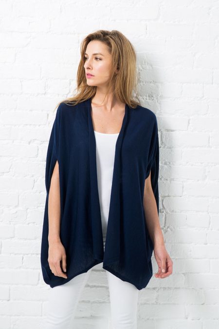 Worsted Cashmere Ruana Vest Ponchos & Wraps - Resort 2016 - Kinross Cashmere 100% Cashmere