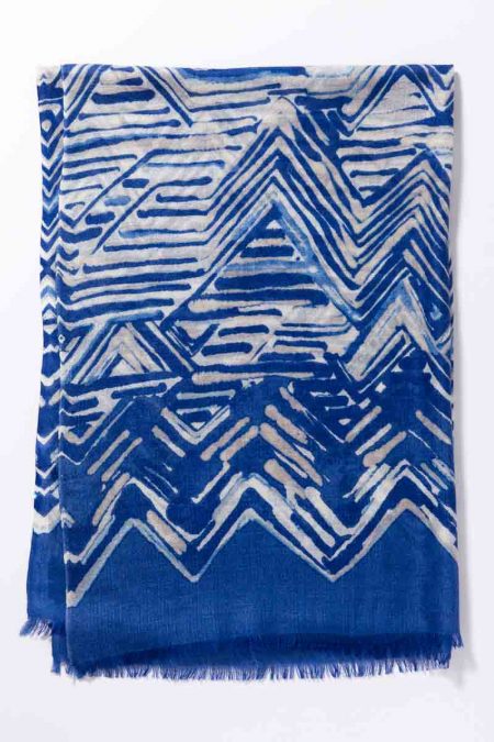 Kinross Cashmere | Spring 2016 | Boardwalk Print Scarf