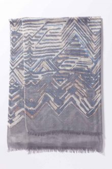 Kinross Cashmere | Spring 2016 | Boardwalk Print Scarf