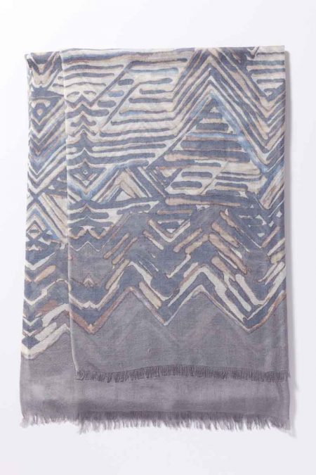 Kinross Cashmere | Spring 2016 | Boardwalk Print Scarf