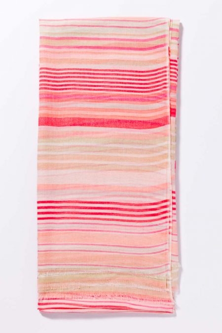 Kinross Cashmere | Spring 2016 | Printed Stripe Scarf