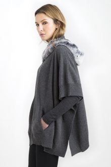 Fox Fur Oval Wrap Kinross Cashmere 100% Cashmere