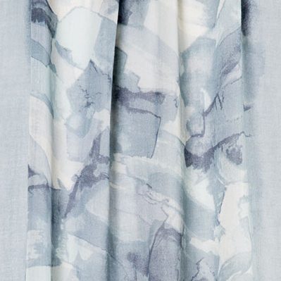 Wave Geo Print Scarf - Aquatint Kinross Cashmere 100% Cashmere