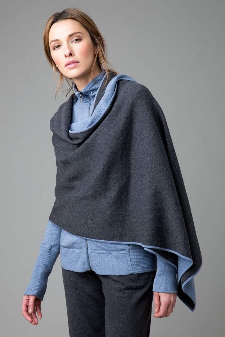 Two Tone Wrap - Kinross Cashmere