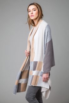 Intarsia Plaid Travel Wrap - Kinross Cashmere