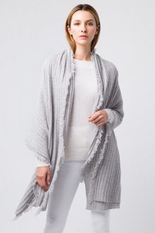 Textured Fringe Wrap - Kinross Cashmere