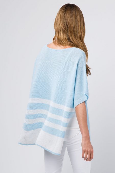 Contrast Pocket Poncho - Kinross Cashmere