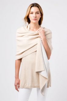 Two Tone Wrap - Kinross Cashmere