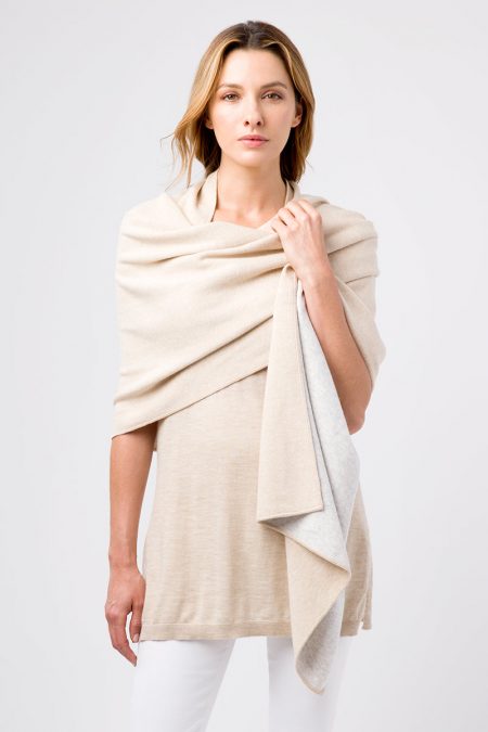 Two Tone Wrap - Kinross Cashmere