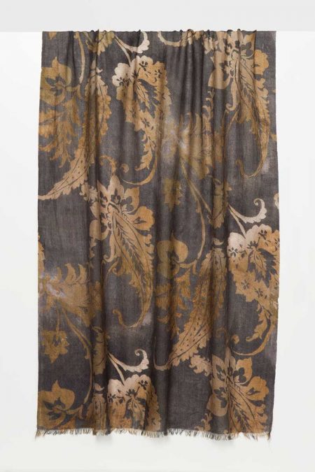 Ombre Paisley Print Scarf - Kinross Cashmere