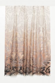 Weathered Botanical Print Scarf - Kinross Cashmere