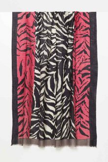 Geo Zebra Print Scarf - Kinross Cashmere