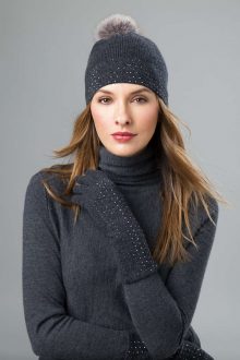 Crystal Hat, Gloves, Scarf - Kinross Cashmere