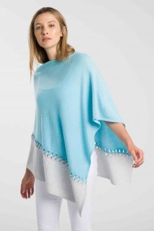 Twist Stitch Poncho - Kinross Cashmere