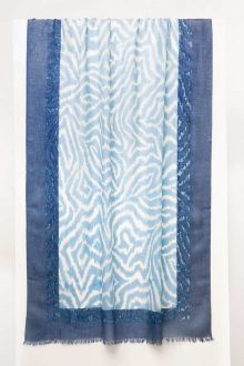 Faux Bois Print Scarf - Surf